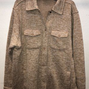 Lands' End Ladies Sweater Fleece Long Shirt Jacket  Size 1X